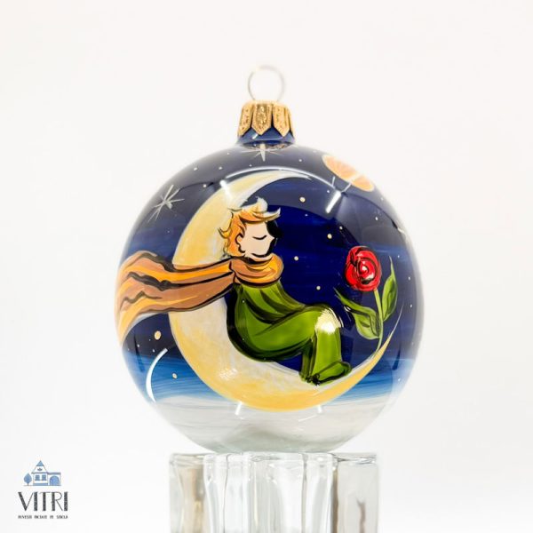 Glob pictat manual Micul prinț în călătoria cosmică