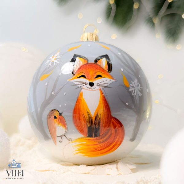 Glob pictat manual Vulpea cu măcăleandru