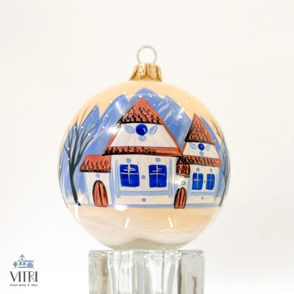 Glob pictat manual Satul transilvănean – Căsuțe de poveste