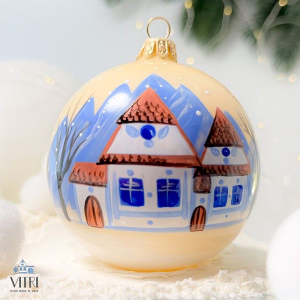 Glob pictat manual Satul transilvănean – Căsuțe de poveste