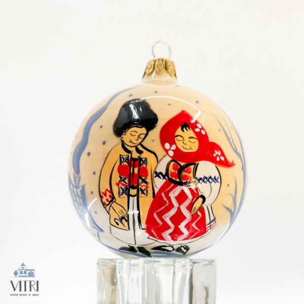 Glob pictat manual Colindători din Transilvania