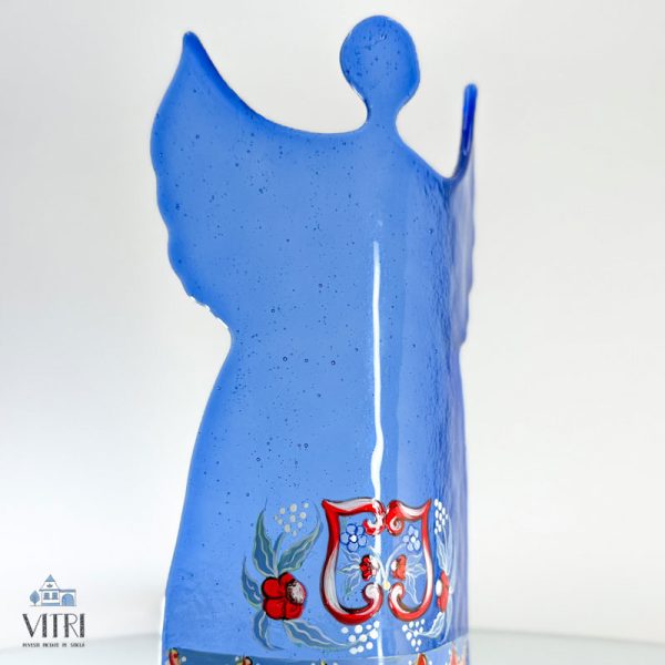 Înger sticlă albastru