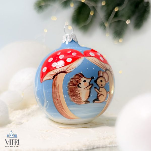 Glob pictat manual Ariciul și șoricelul