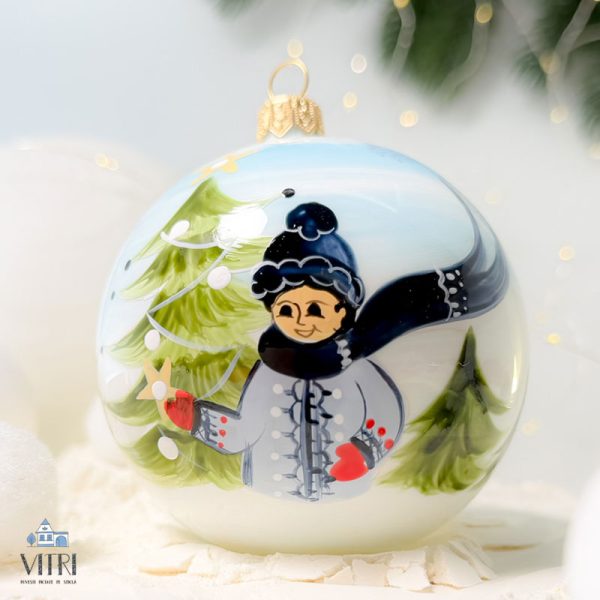 Glob pictat manual – Împodobitul bradului