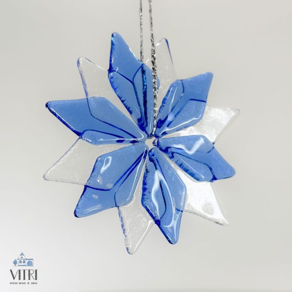 Decorațiune sticlă fuzionată – Fulg de nea