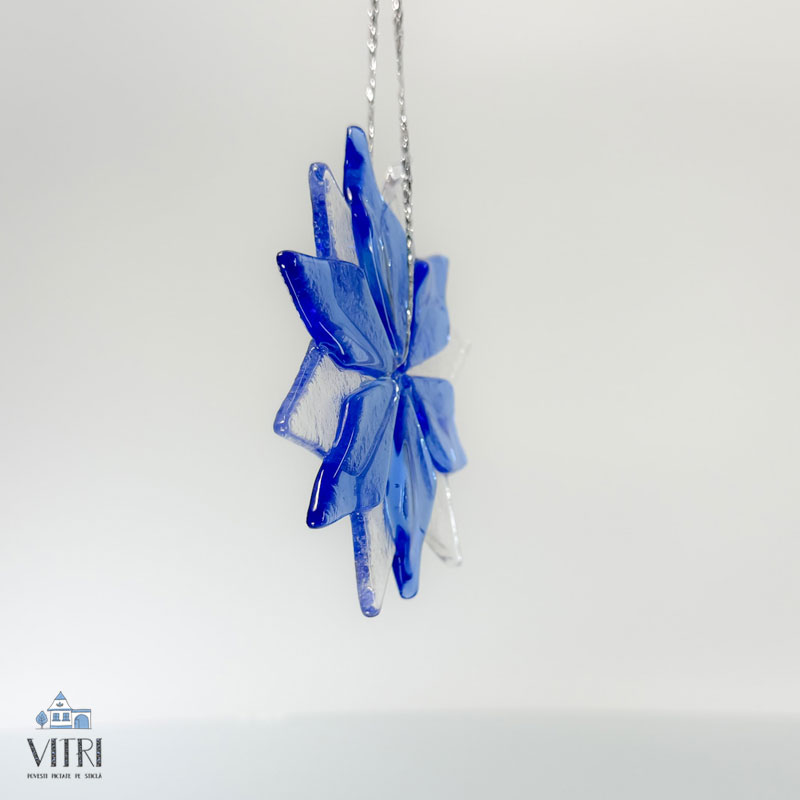 Decorațiune sticlă fuzionată - Fulg de nea - imagine 5