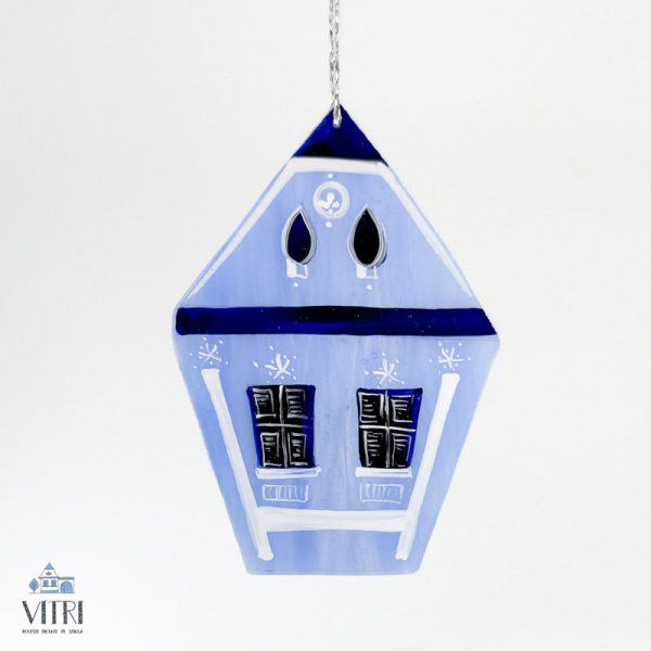 Decorațiune sticlă – Căsuță transilvăneană