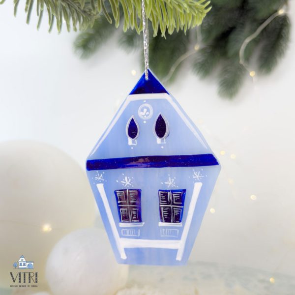 Decorațiune sticlă – Căsuță transilvăneană